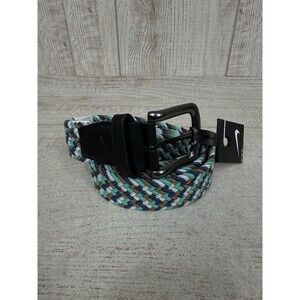 Nike G-flex Braided 1 3/8” Stretch Woven Golf Belt Navy Gray Teal Mens XL 42-44